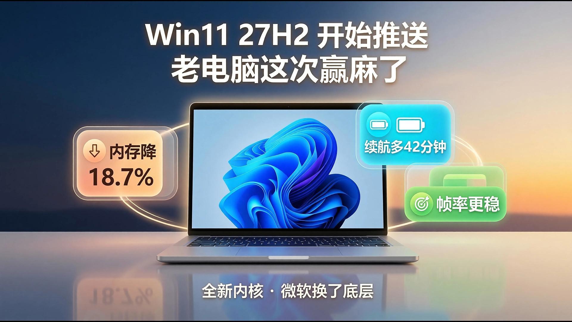Win11 27H2 优化版来了,全新底层内核,流畅度爆表